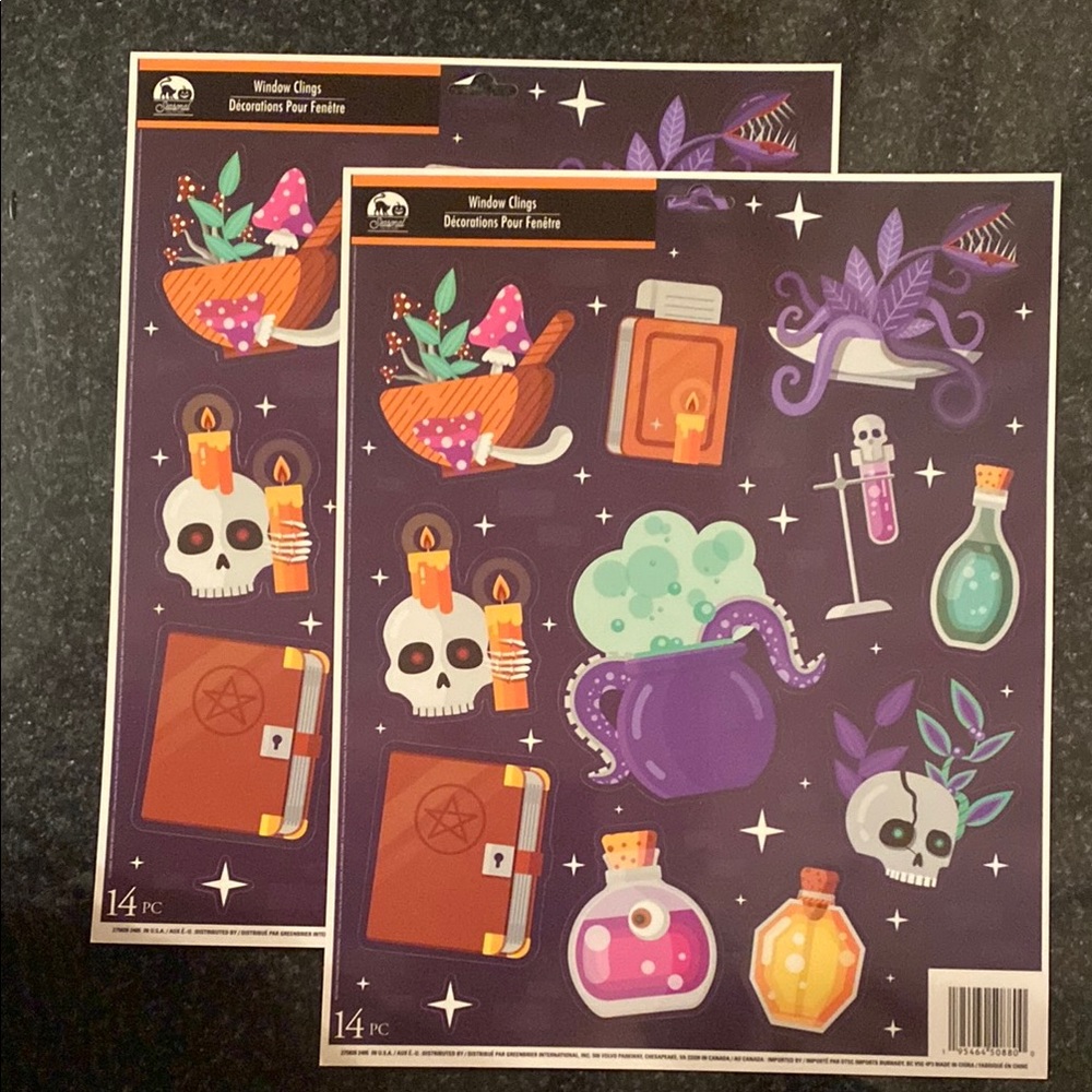 Set of Two Halloween Window Clings